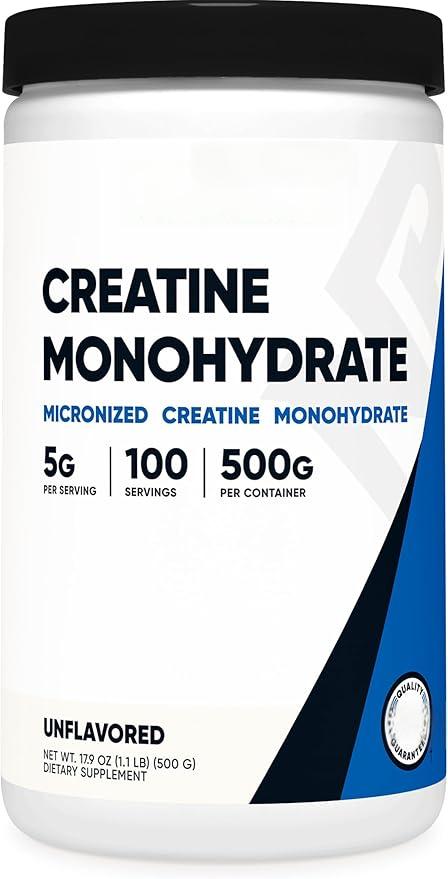Creatine Monohydrate Micronized Powder 500G, 5000mg Per Serv (5g) – 100 Servings, 17.9 Oz