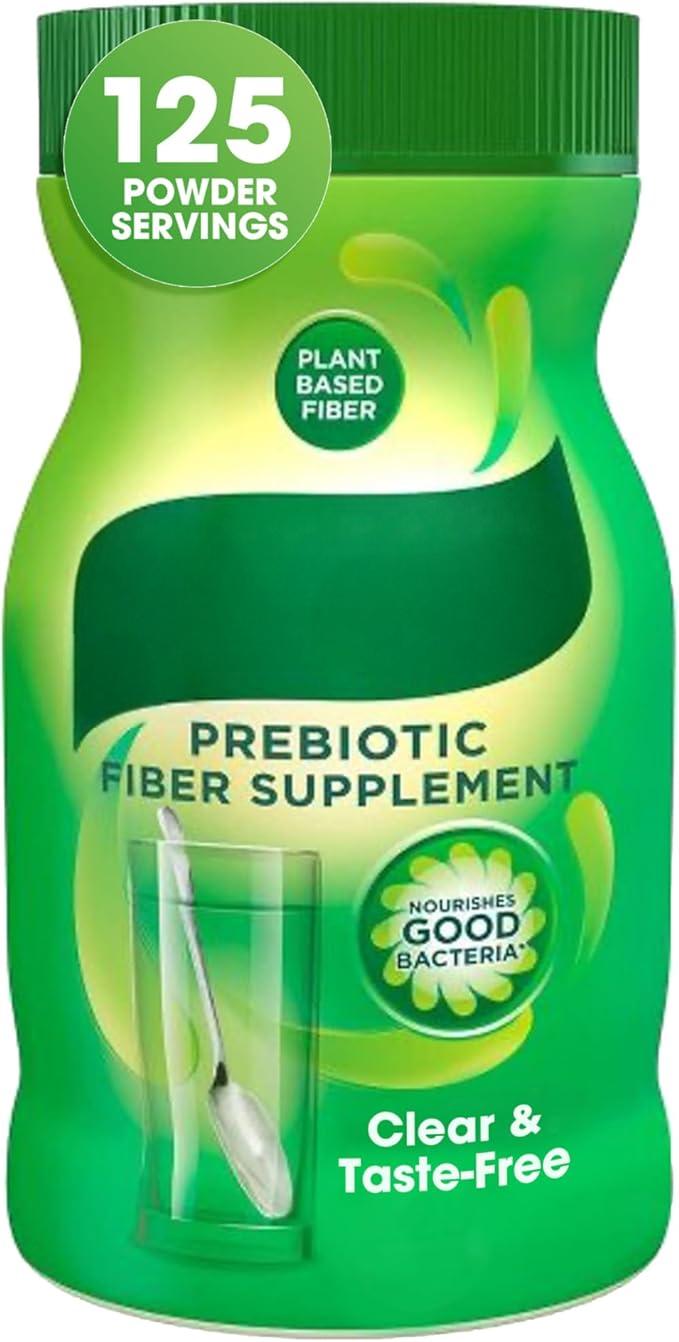 Daily Prebiotic Fiber Supplement Powder for Digestive Health, Unflavored – 125 Servings (17.6 Ounces)