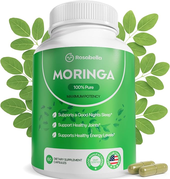 Moringa Capsules – Pure Moringa Powder, a superfood for energy, skin, immunity, and gut health, rich in antioxidants, essential vitamins, and amino acids. A natural, green superfood supplement – 60 capsules.